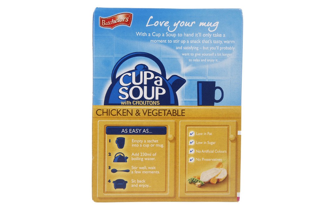Batchelors Cup a Soup with Croutons, Chicken & Vegetable   Box  110 grams